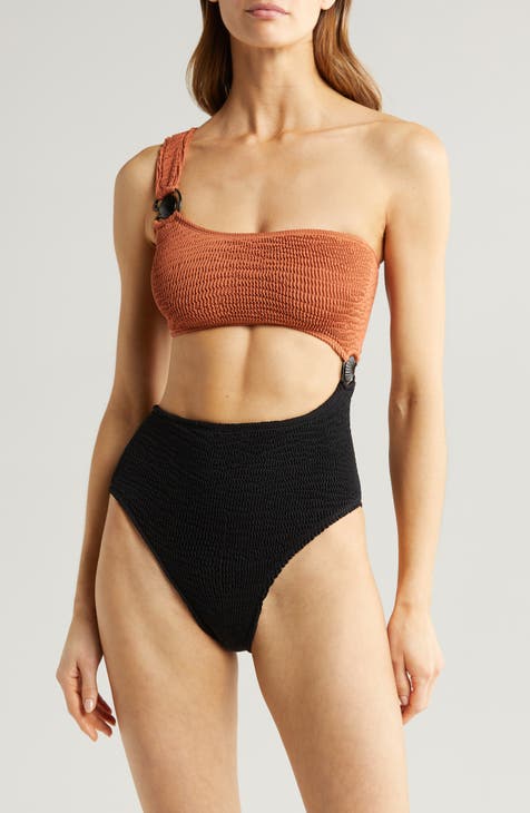 Rainbow Striped Bikini - Bandeau Bikini Top - Crinkle Knit Swim - Lulus