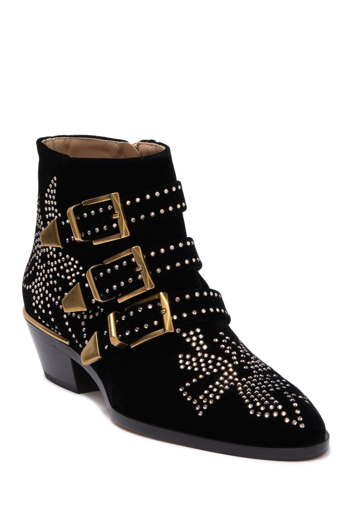 Chloé Susan Studded Ankle Boot In Black