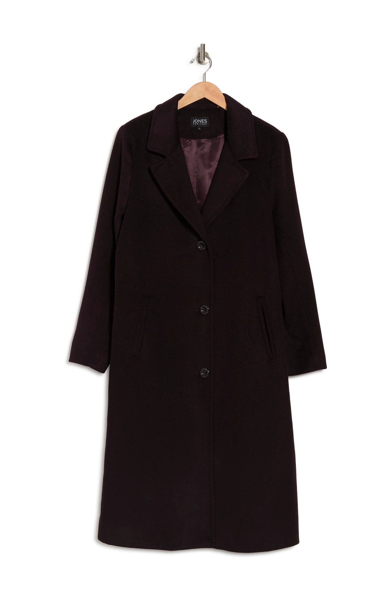 notch collar wool coat