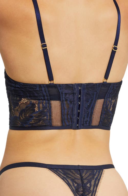 Shop Montelle Intimates Botanical Lace & Mesh Bustier In Empire