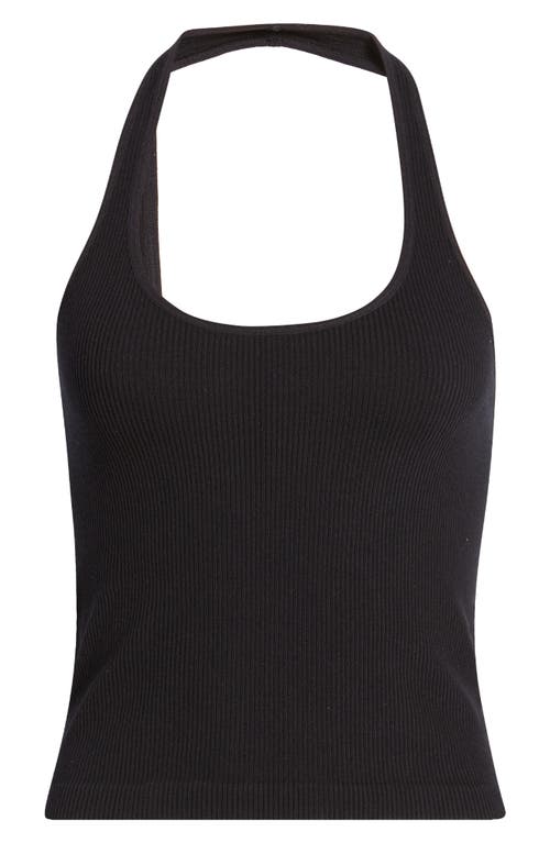 Shop Bp. Rib Halter Top In Black Night