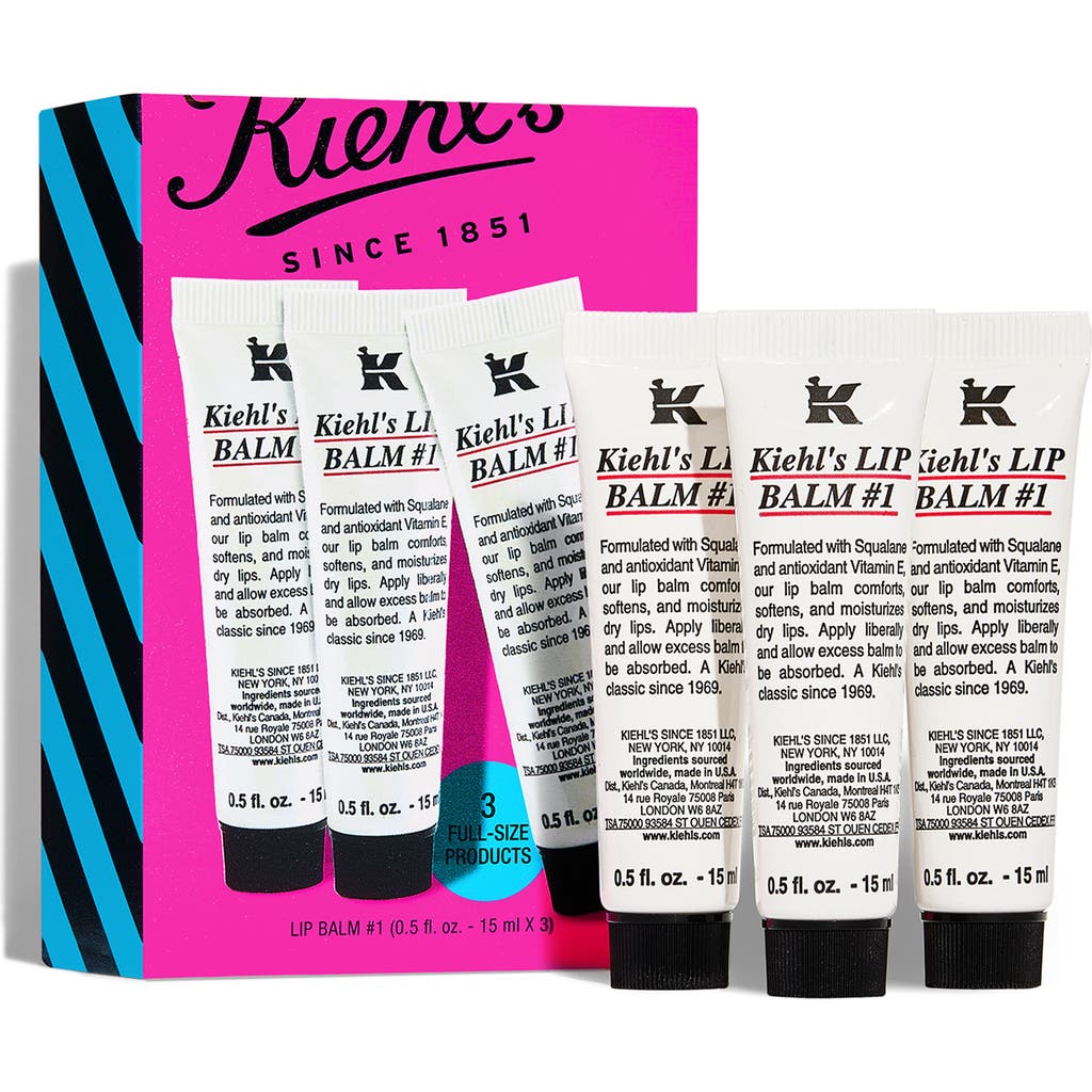 Kiehl's Since 1851 Kiehl's Lip Balm #1 Trio Set $44 Value In No Color