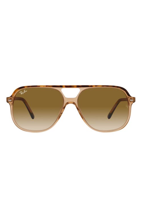 Shop Ray Ban Ray-ban 55mm Navigator Sunglasses In Havana Brown/clear Brown