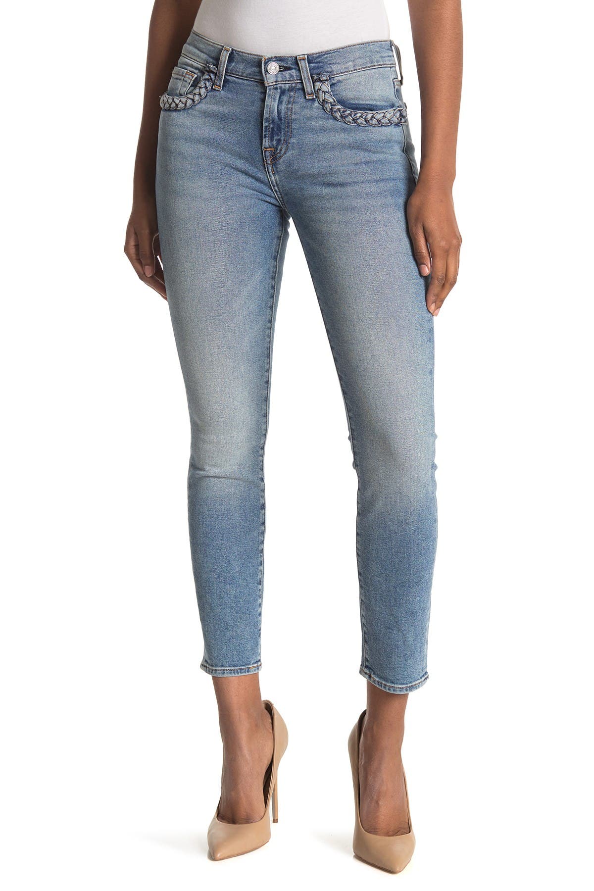 7 for all mankind grey skinny jeans