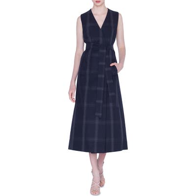 Akris Check Cotton Poplin Midi Dress & Bolero, Black