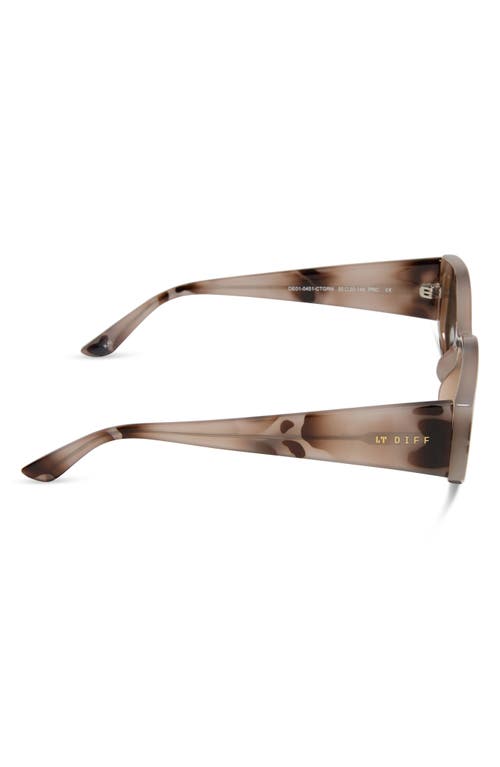 Diff 55mm Kai Slim Sunglasses In Cream Tortoise