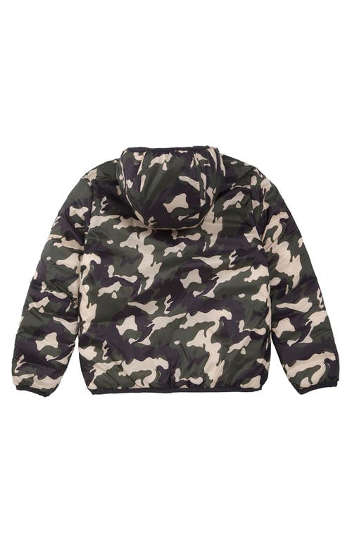 Shop Rokka&rolla Kids' Reversible Lightweight Puffer Jacket In Green Camo