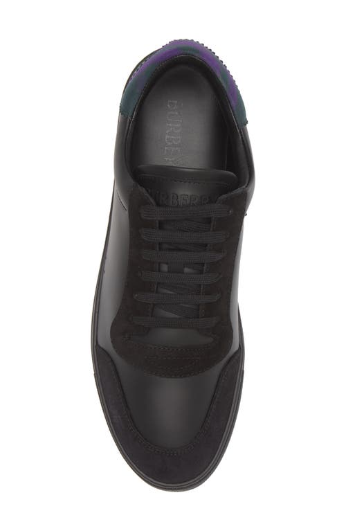 Shop Burberry Robin Low Top Sneaker In Black/royal Ip Chk