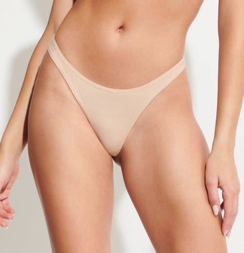 Shop Skin Graysen High Cut Thong In Macadamia