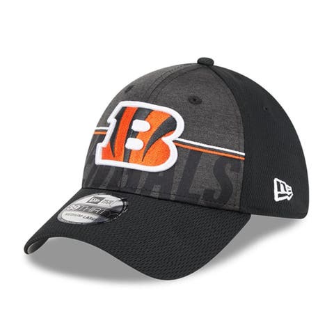 Men's New Era White Cincinnati Bengals Head Logo Iced II 39THIRTY Flex Hat