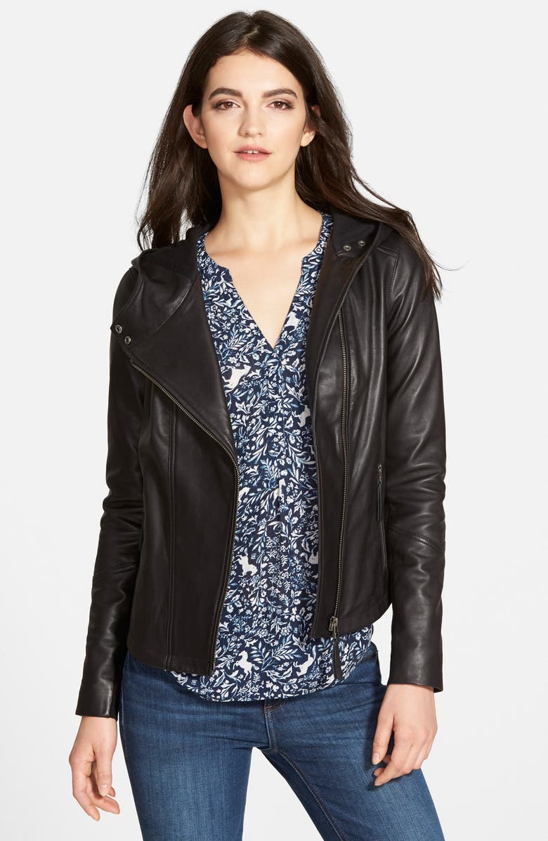Hinge Hooded Leather Jacket | Nordstrom