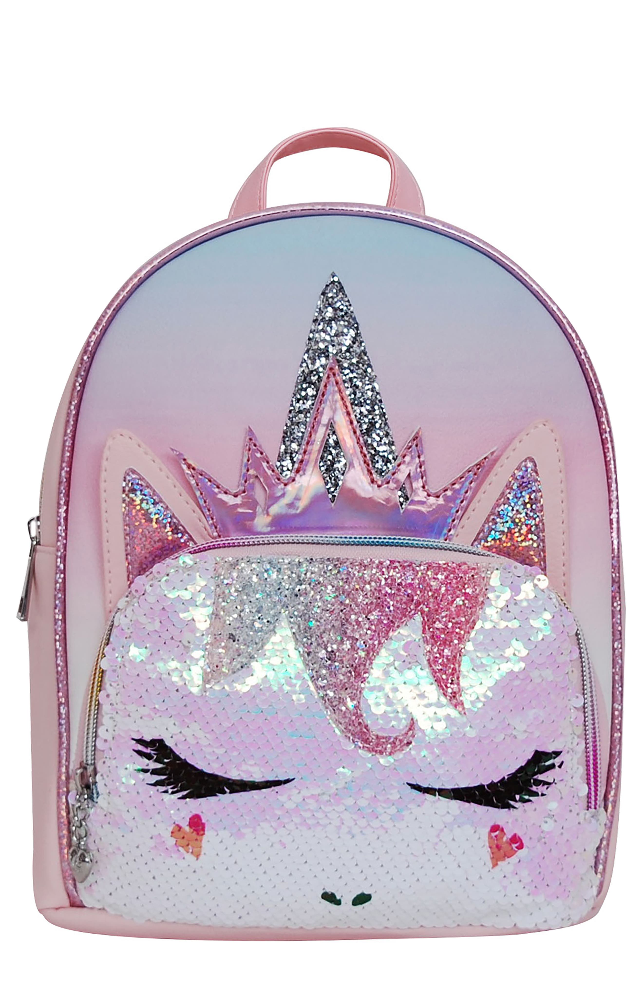 pink sequin mini backpack