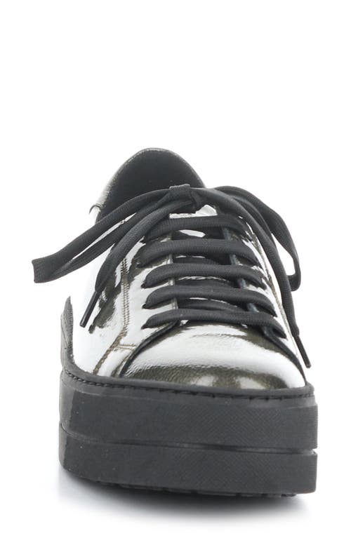 Bos. & Co. Maya Platform Sneaker In Pewter Mascara Pat
