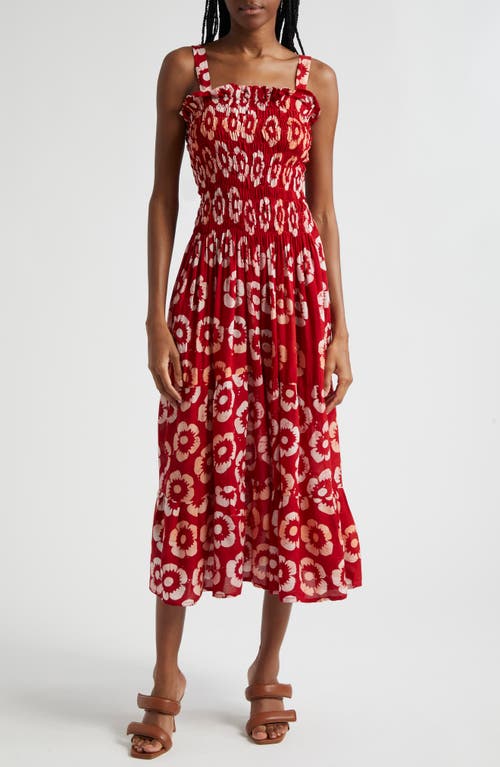 BUSAYO Gbemiga Midi Sundress Red at Nordstrom,