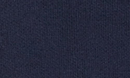 English Factory Crystal Embellished Bow Detail Puff Sleeve Sweater In Navy