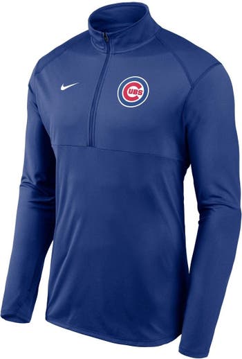 Men's Nike Royal Chicago Cubs Team Logo Element Performance Half-Zip  Pullover Jacket
