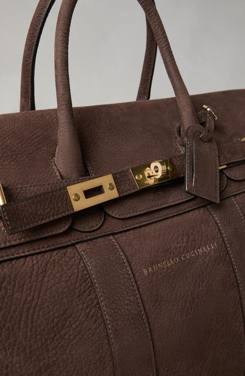 Shop Brunello Cucinelli Country Bag In Brown