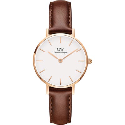 Daniel Wellington Classic Petite Leather Strap Watch, 2m