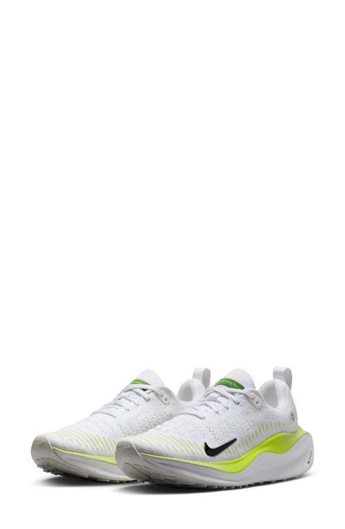 Nike Infinityrn 4 Running Shoe In White/black/lemon