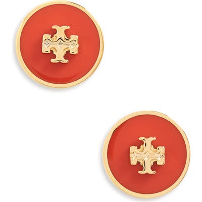Tory Burch Kira Enamel Circle Stud Earrings