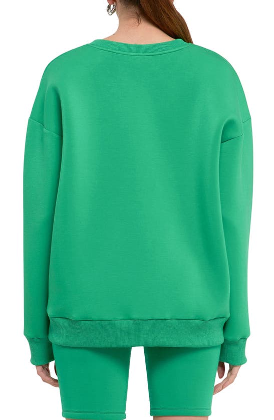 Shop Grey Lab Lounge Wear Crewneck Sweatshirt In Green