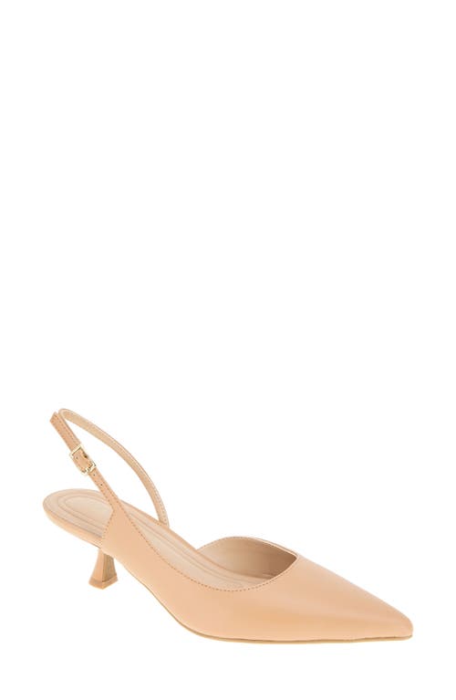 Shop Bcbgeneration Kittie Slingback Kitten Heel Pump In Tan