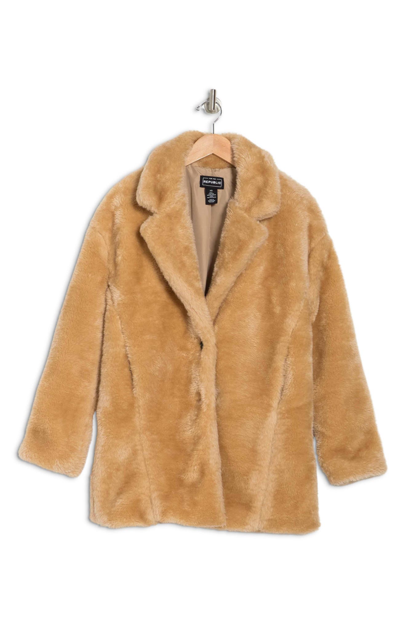 caramel fur coat