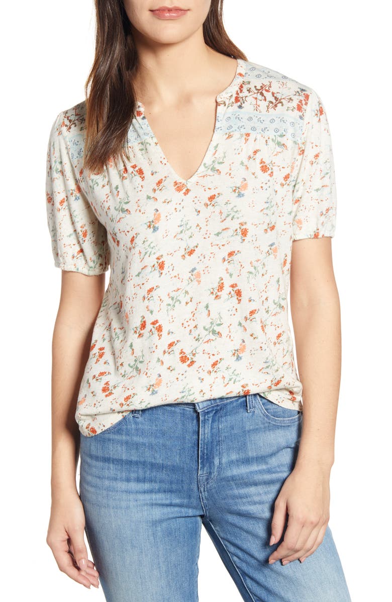 Lucky Brand Floral Peasant Top | Nordstrom