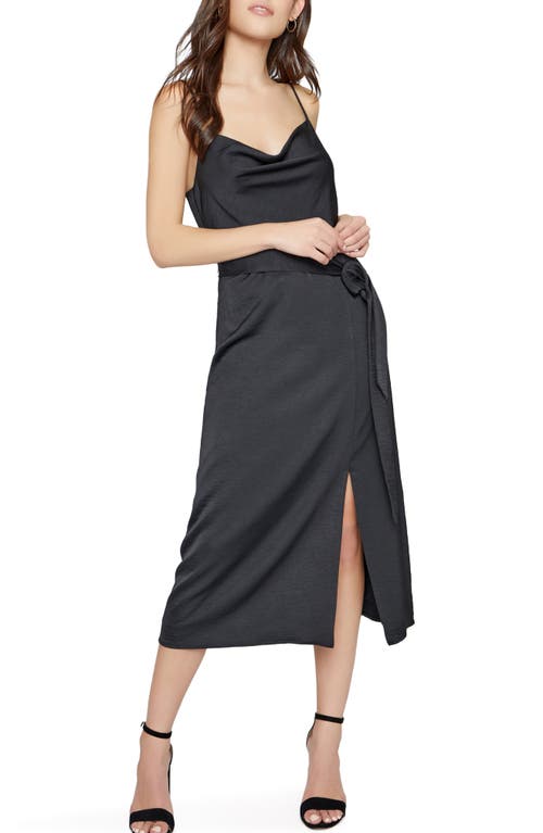 Lost + Wander Chase the Night Cowl Midi Dress in Black