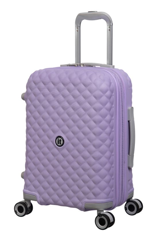 Shop It Luggage Glitzy Matt 21-inch Spinner Carry-on In Pastel Lilac