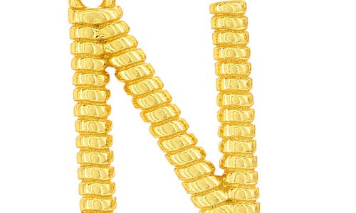 Simona Croissant Initial Pendant Necklace In Gold- N