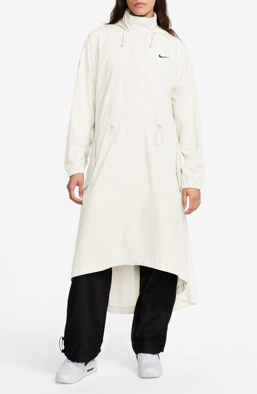 Essential Longline Trench Coat in Sail/Black