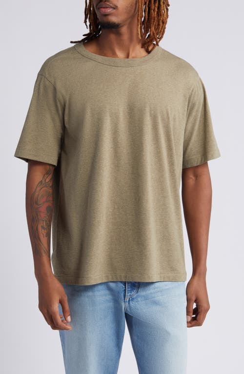 Easy Crewneck Short Sleeve T-Shirt in Olive Night Heather