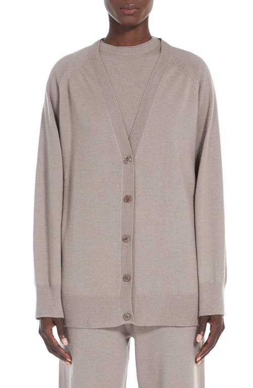 Shop Max Mara Leisure Ampezzo Raglan Sleeve Wool & Cashmere Cardigan In Turtledove