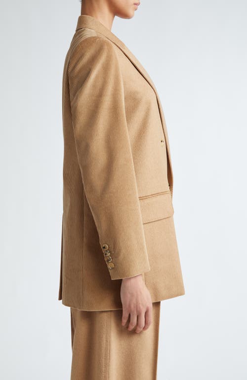 Shop Max Mara Potente Mixed Media Blazer In Camel