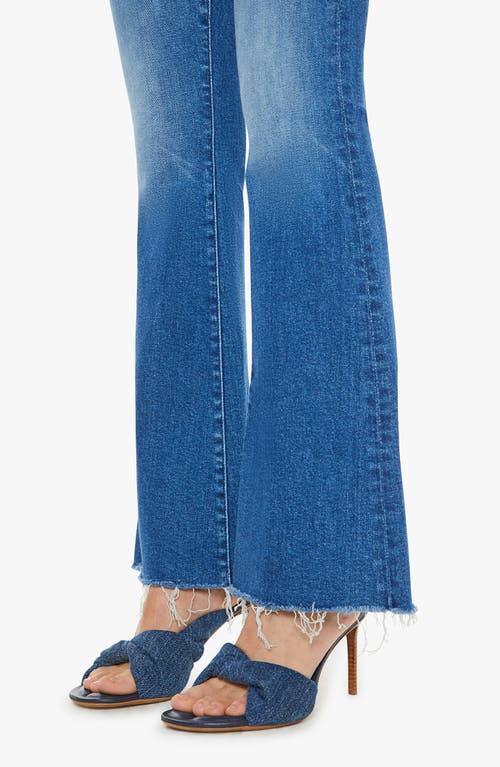 Shop Mother The Weekend Fray Hem Bootcut Jeans In Grasping At Straws