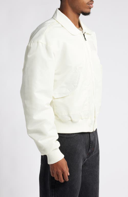 Shop Elwood Flight Jacket In Ivory