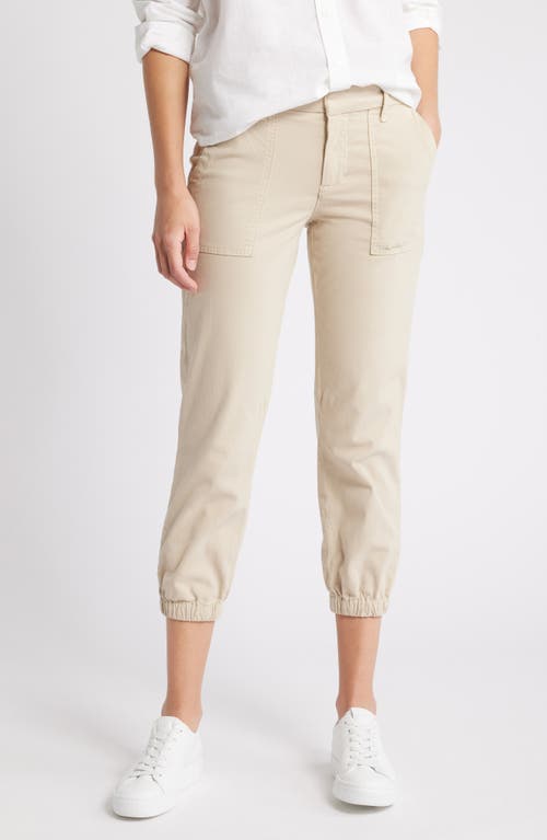 Shop Frank & Eileen Foxrock The Italian Stretch Cotton Utility Joggers In Khaki