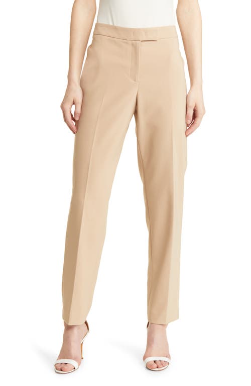 Anne Klein Bowie Stretch Crepe Pants in Light Coffee