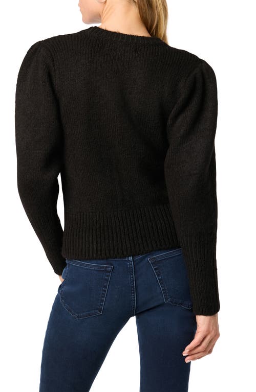 Shop Joe's Puff Shoulder Crop Sweater In Black