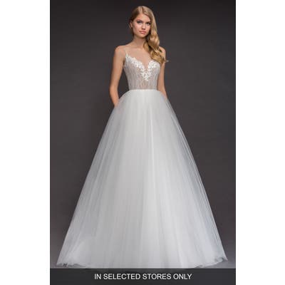 Blush By Hayley Paige Brier Lace & Tulle Ballgown, Size IN STORE ONLY - Ivory