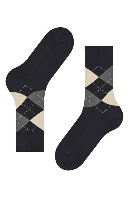 Falke Sensitive Argyle Crew Socks In Black
