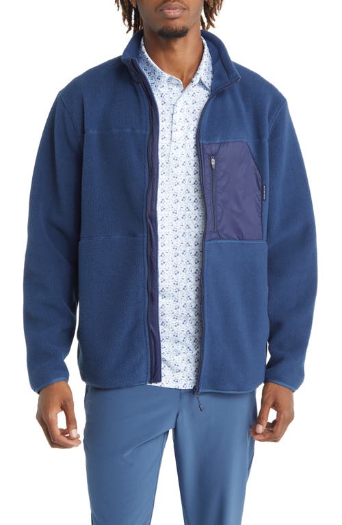Mizzen+Main Alpine Fleece Jacket in Navy Solid