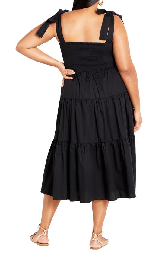 Shop City Chic Corrine Tiered Maxi Sundress In Black