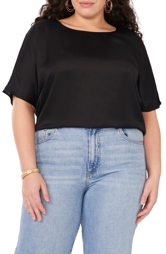 Shop Vince Camuto High-low Baggy T-shirt In Rich Black