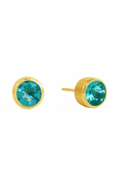 Shop Dean Davidson Signature Midi Knockout Stud Earrings In Electric Blue/gold