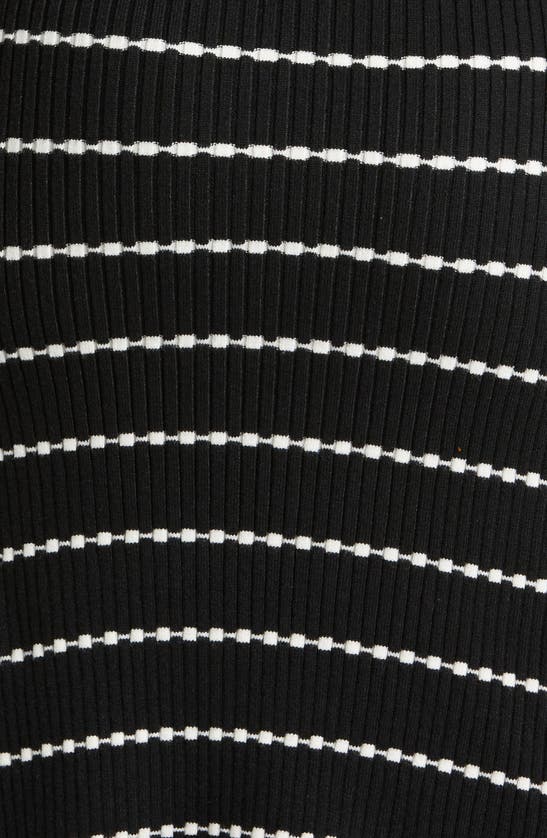 Marion Stripe Maternity Sweater Dress In Black & White