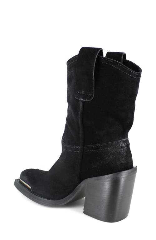 Zigi Joshi Western Boot In Black Suede