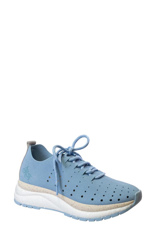 Alstead Perforated Sneaker in Light Blue