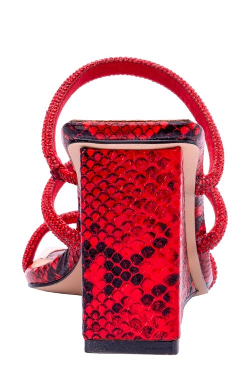 Ninety Union Angel Wedge Heel Sandal In Red